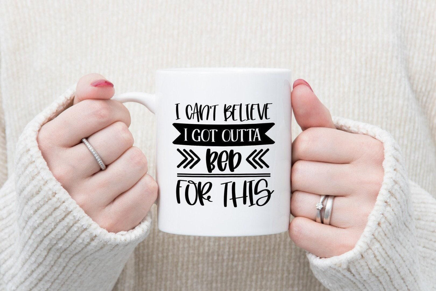 I Cant Believe I Got Outta Bed For This - Funny Novelty Mug & Coaster Coffee Tea Cup Office Gift