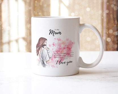 I Love You Mum Mug & Coaster Set - Novelty Gift