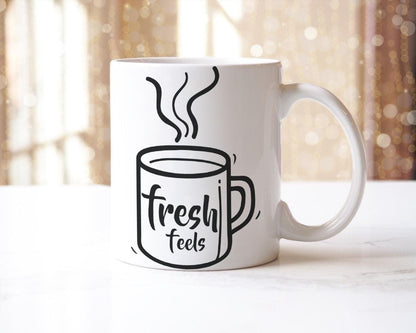 Fresh Feels Mug & Coaster Set Friend Birthday Christmas Coffee Coworker Tea Gift