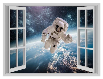 Spaceman 3D Wall Decal: NASA Earth View Poster (45x60cm)