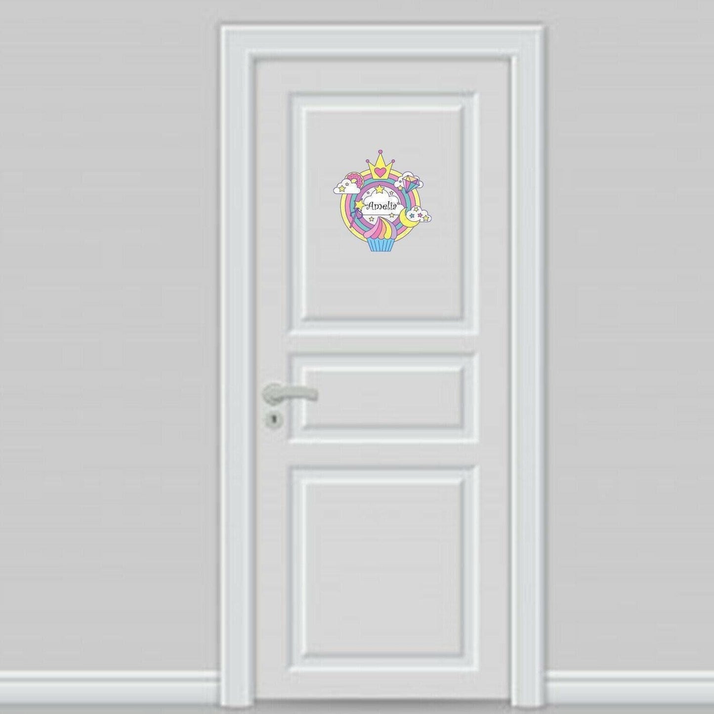 Personalised Princess Fairy Wall Sticker Girls Bedroom Nursery Kids Name Vinyl