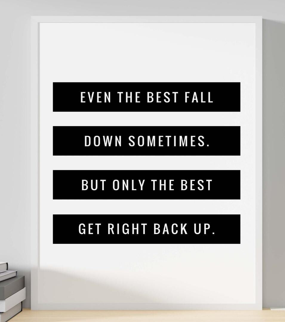 Inspirational Fall Quote Poster: Motivational Wall Art