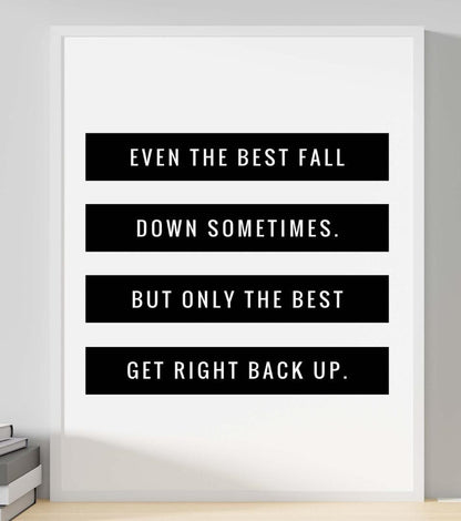 Inspirational Fall Quote Poster: Motivational Wall Art