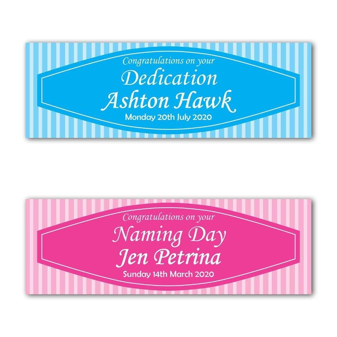 2 Personalised Congratulation On Your Naming Day And Dedication Banners Posters