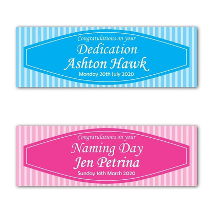2 Personalised Congratulation On Your Naming Day And Dedication Banners Posters