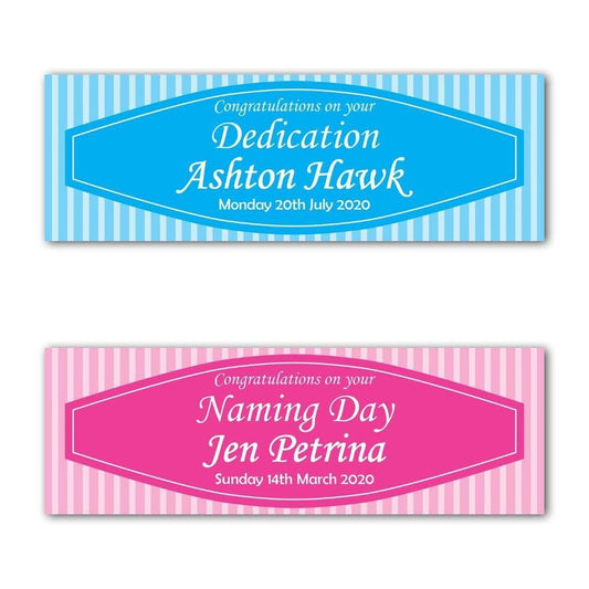2 Personalised Congratulation On Your Naming Day And Dedication Banners Posters