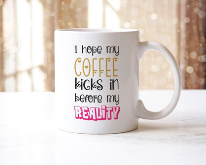 Funny Coffee Mug & Coaster Set: Novelty Office Gift