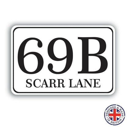 4 X Wheelie Bin Waterproof Stickers Sign Address Numbers Street Road House Name