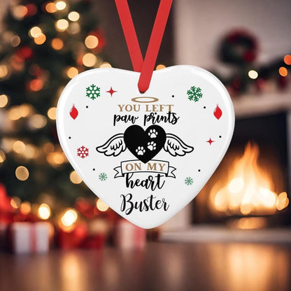 Personalised Cat Memory Christmas Ceramic Bauble Pet Memorial Custom Kitten Xmas Decoration Gift