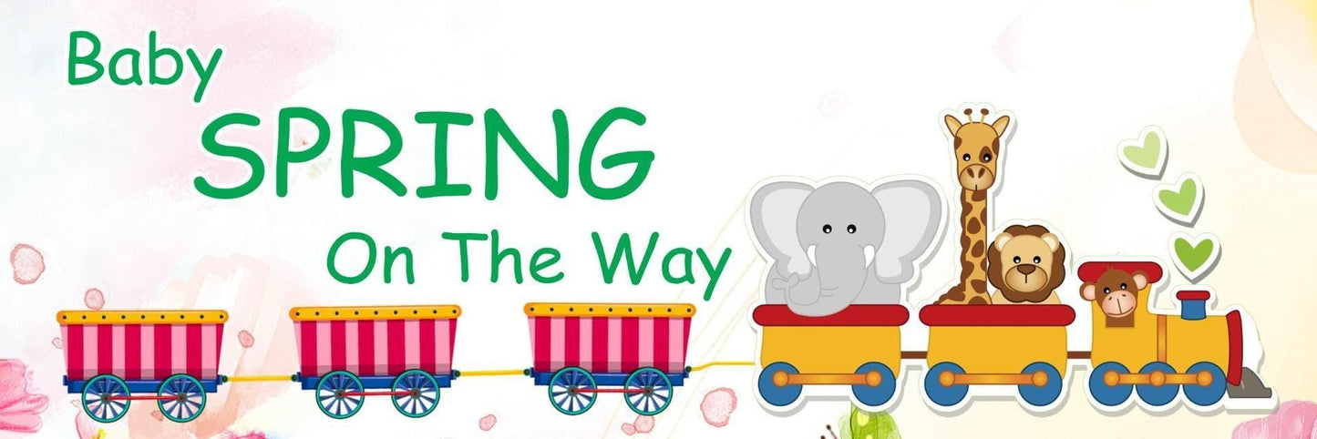 2 Personalised Baby Shower Banner Gender Reveal Party Celebration Girl Boy Announcement Posters