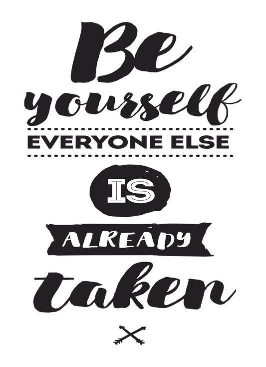 Be Yourself Everyone Is Already Inspirational Positive Quote Poster Wall