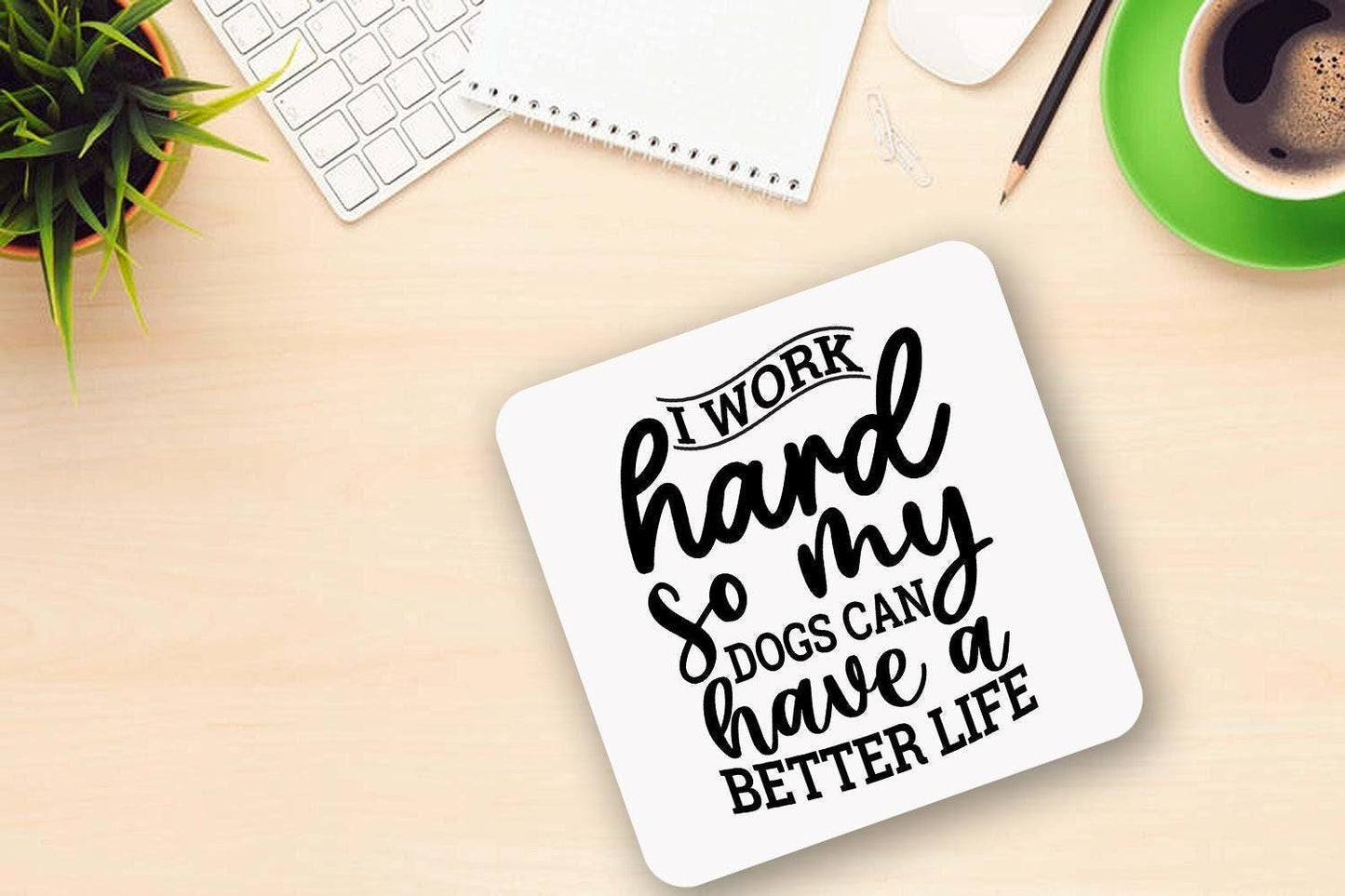 Dog Lover Mug & Coaster Set: Funny Office Gift