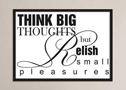 Think Big Thoughts Motivational Inspirational Positive Quote Poster Print Wall