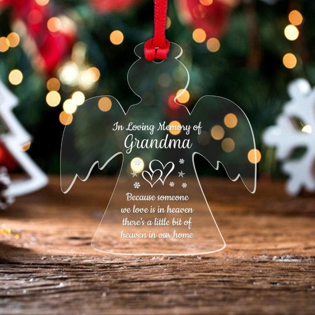 Personalised Name Memorial Christmas Bauble Xmas Gift In Loving Memory Ornament