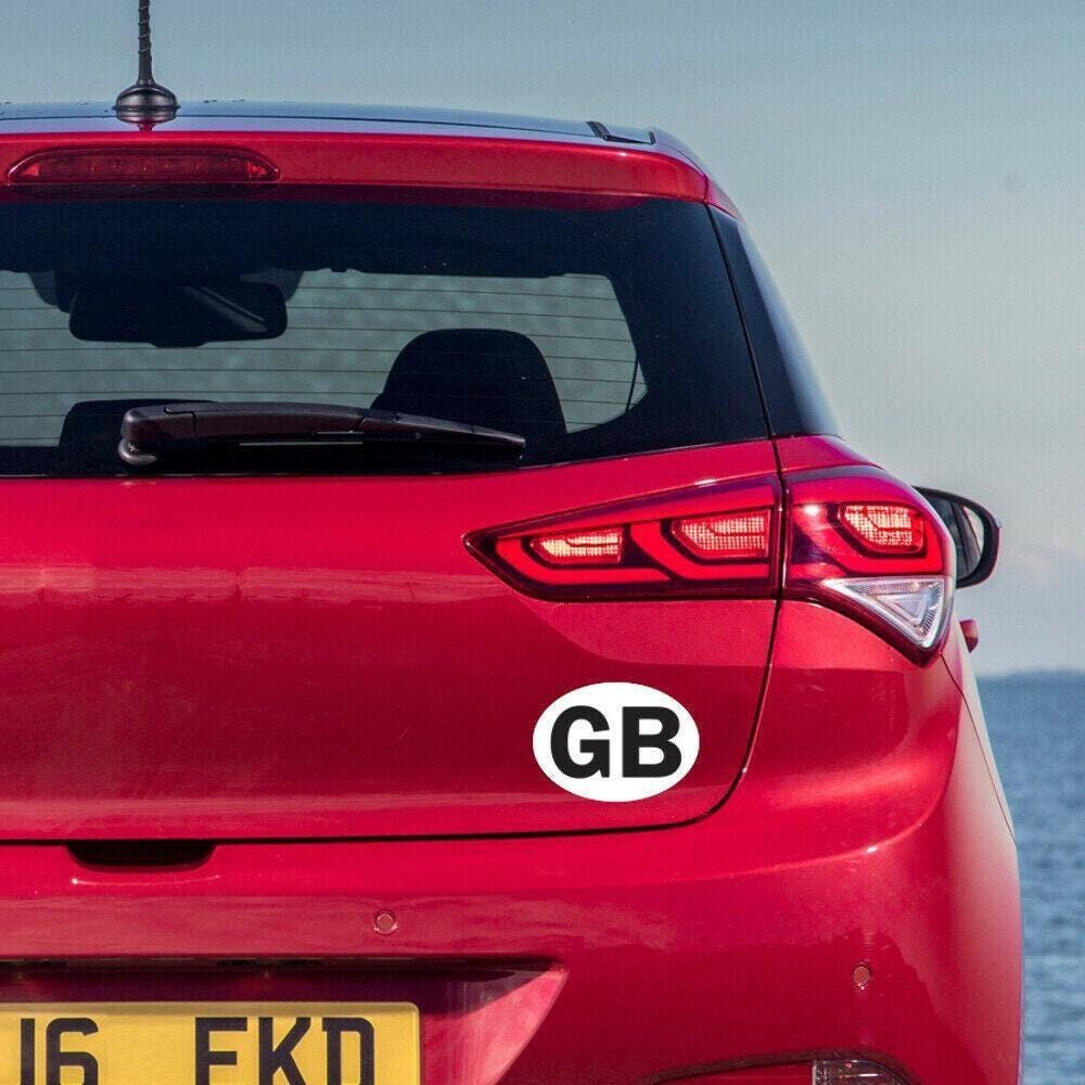 2 X GB Car Stickers: Oval Euro Vinyl Decal