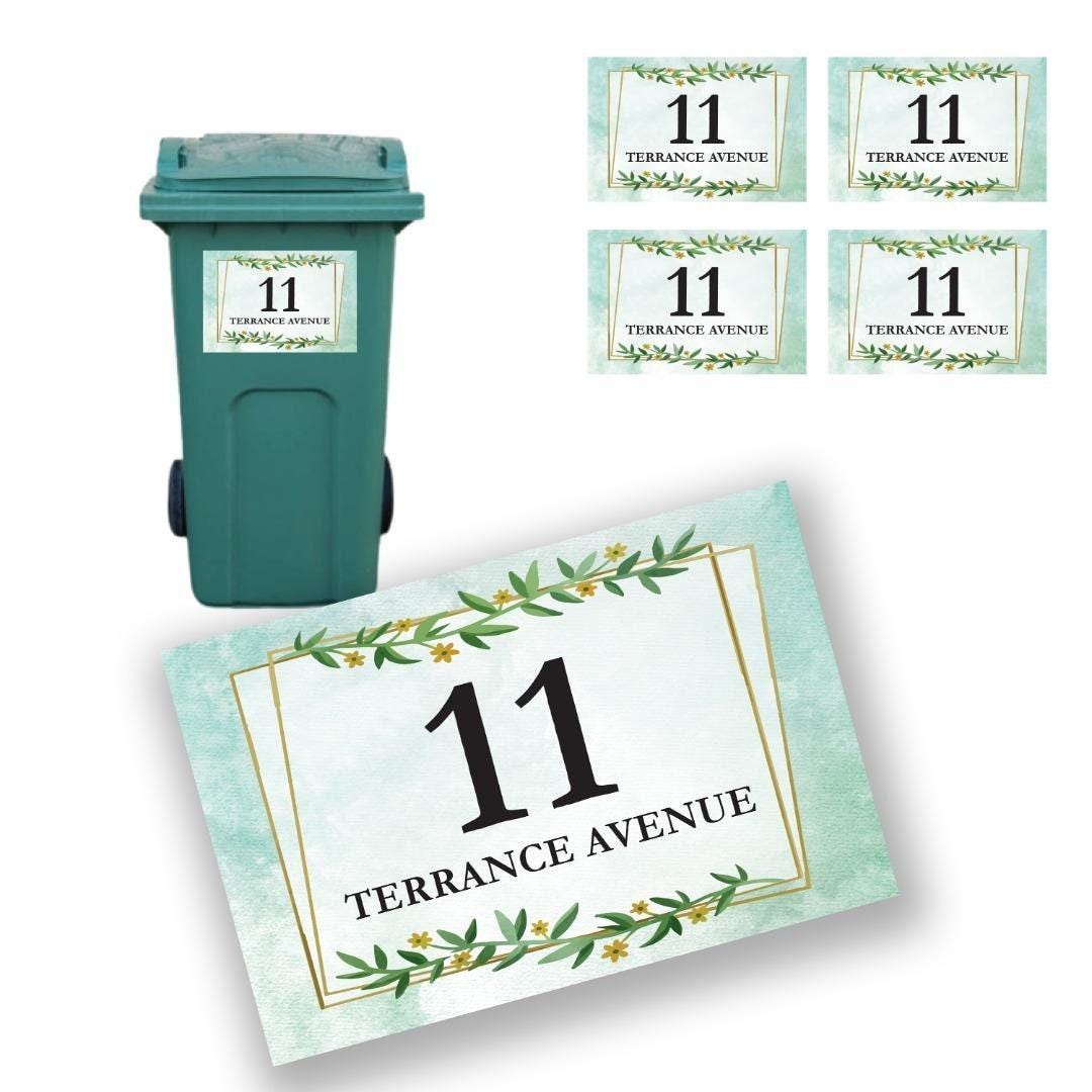 Wheelie Bin Numbers Custom Street Name House Address Sticker