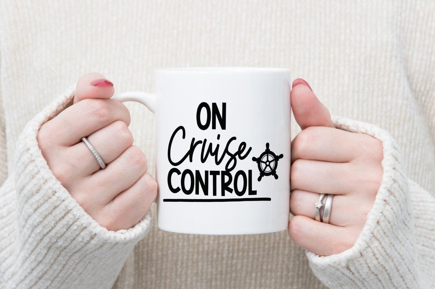 On Cruise Control Mug & Coaster Set Summer Vacation Holiday Funny Birthday Gift