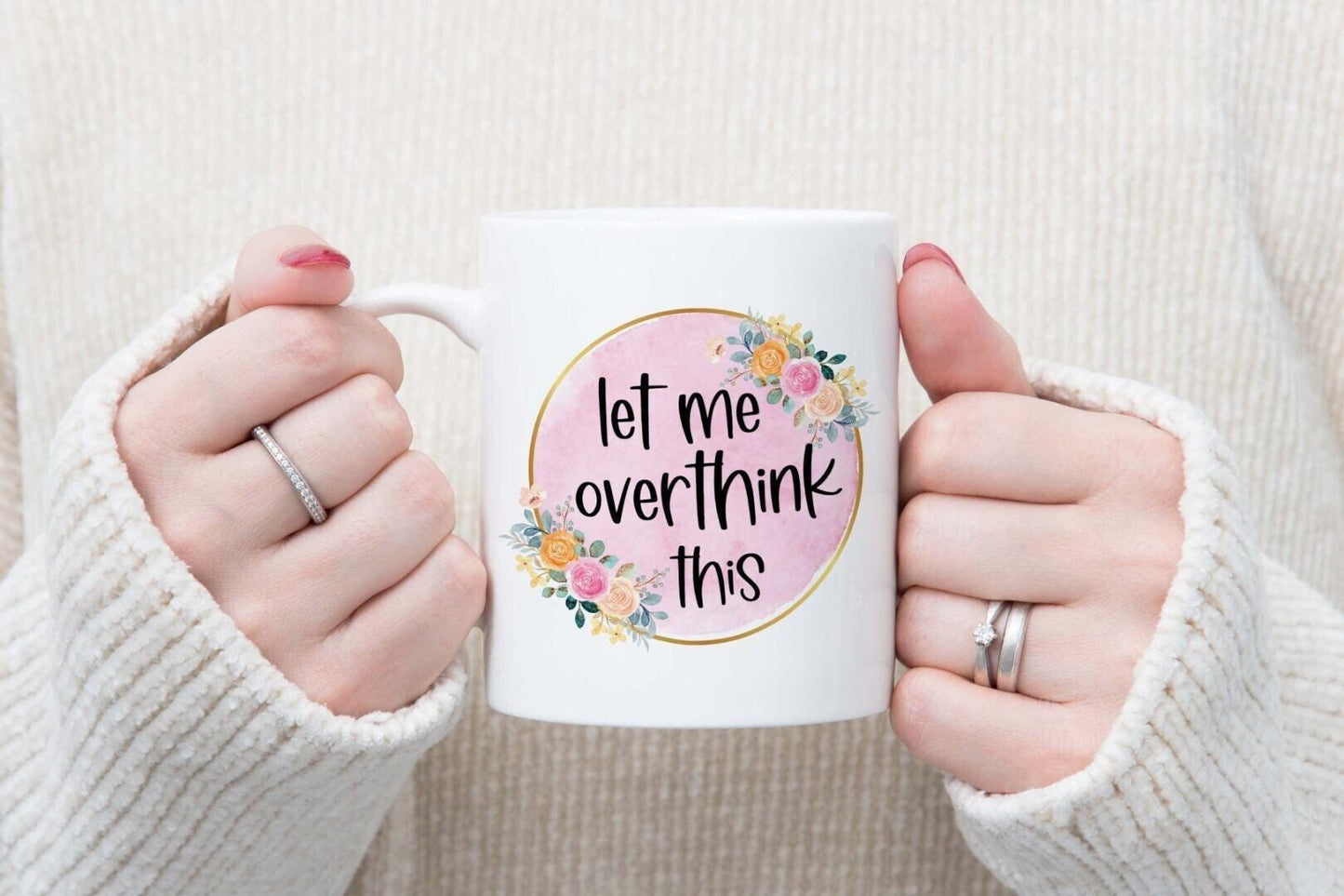 Mug And Coaster Gift Set For Overthinkers Let Me Overthink Funny Sarcastic Gifts