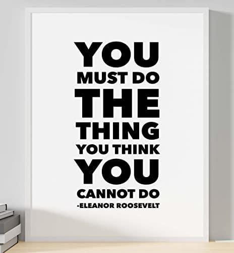 You Most Do The Things Motivational Love Positive Quote Art Poster Wall