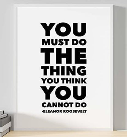 You Most Do The Things Motivational Love Positive Quote Art Poster Wall