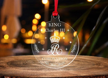 Hrh Royal Highness King Charles III Coronation Bauble Commemorative Ornament