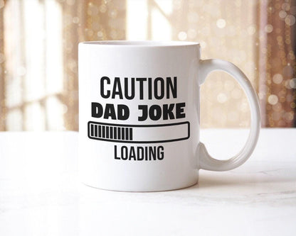 Caution Dad Joke Loading Mug & Coaster - Funny Office Gift