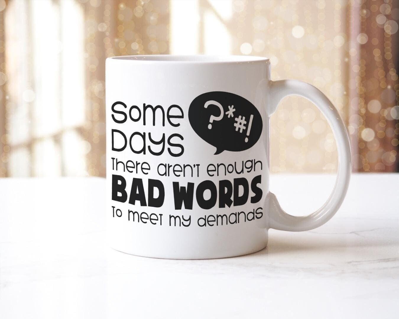 Not Enough Bad Words Mug & Coaster Set Funny Sarcastic Birthday Office Tea Gift