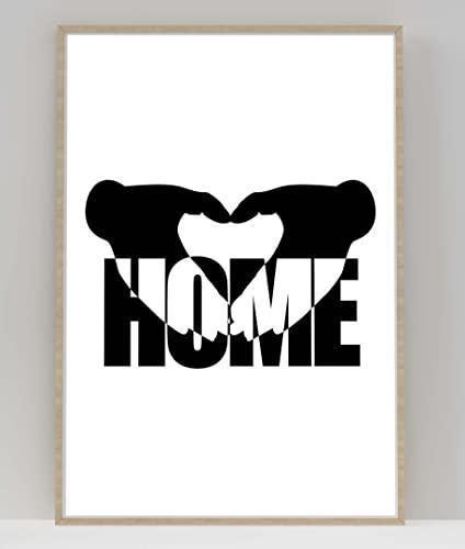 Love Home Heart Inspirational Positive Quote Poster Art Print Wall