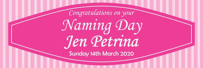 2 Personalised Congratulation On Your Naming Day And Dedication Banners Posters
