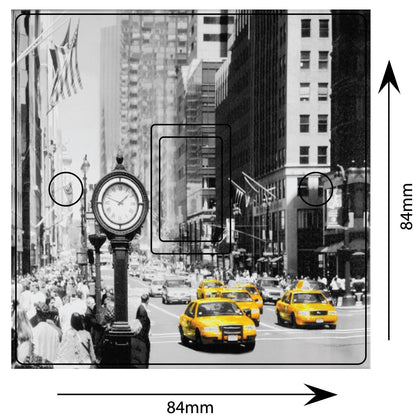New York Vintage Scene Yellow Taxi Cabs Light Switch Cover Skin Sticker Decal