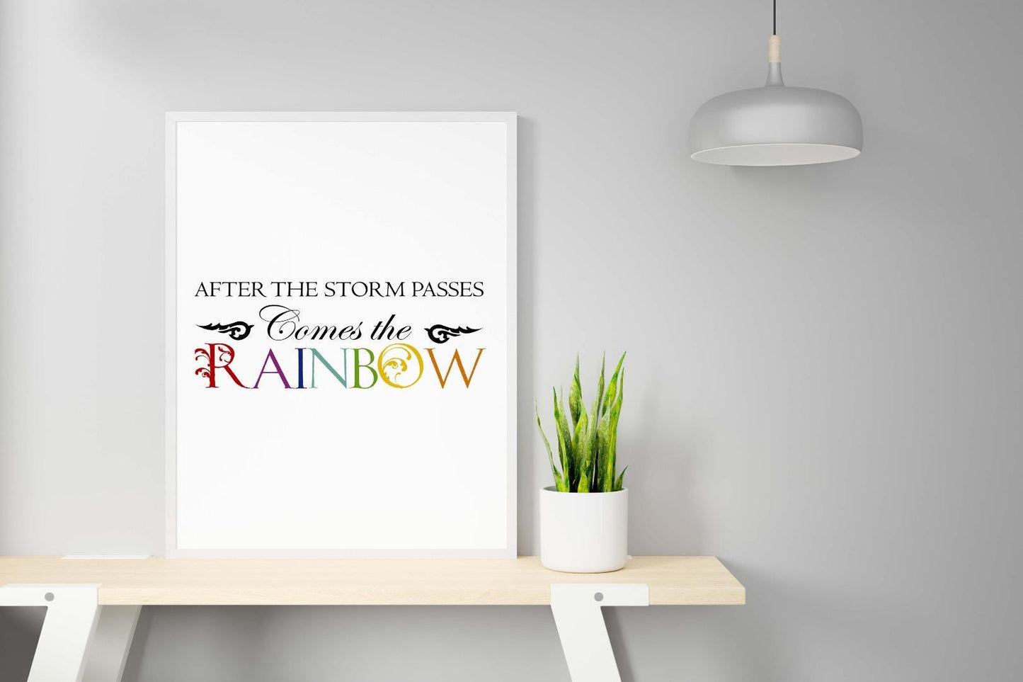 After The Storm Passes Motivational Positive Thought Quote Art Poster Print Wall