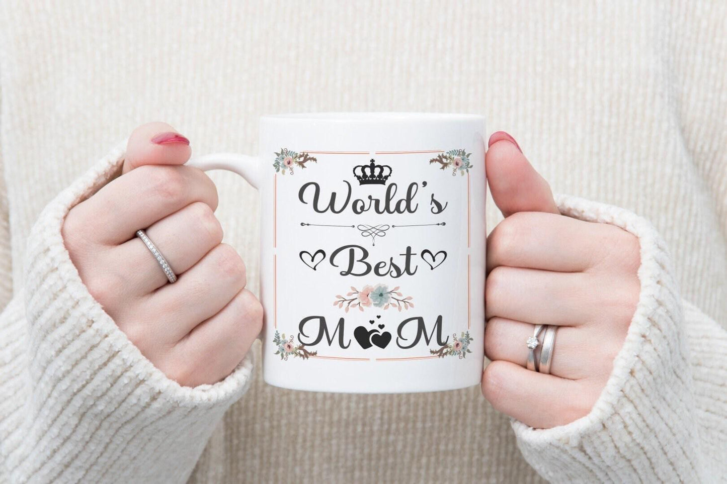 Worlds Best Mum Sweet Coffee Mug Mothers Day Mums Birthday Tea Cup & Coaster