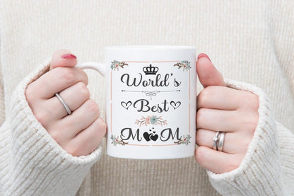 Worlds Best Mum Sweet Coffee Mug Mothers Day Mums Birthday Tea Cup & Coaster