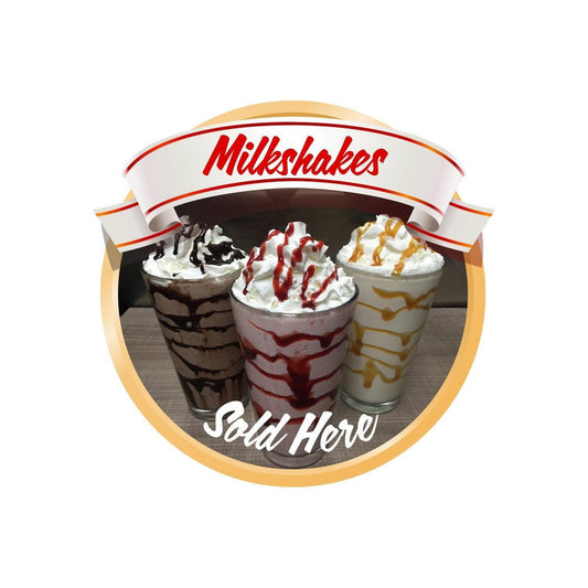 Milkshakes Catering Window Cafe Shop Restaurant Sticker Sign Pos Decal