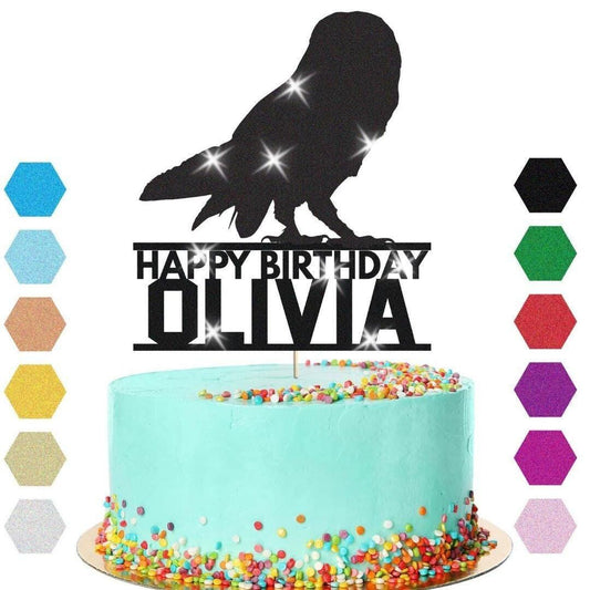 Bird Cake Topper Pet Lovers Girls Boys Birthday Celebration Decoration Any Name