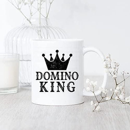 Domino King Coffee Mug: Funny Gift for Domino Player