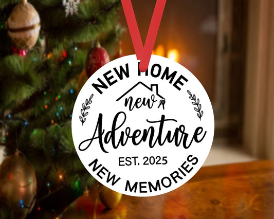 New Adventure Christmas Bauble Home Memories Xmas Ceramic Ornament Hanging Gift