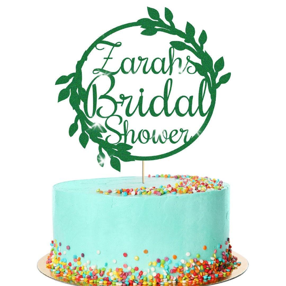 Customized Glitter Bridal Shower Cake Topper For Wedding Party Decoration