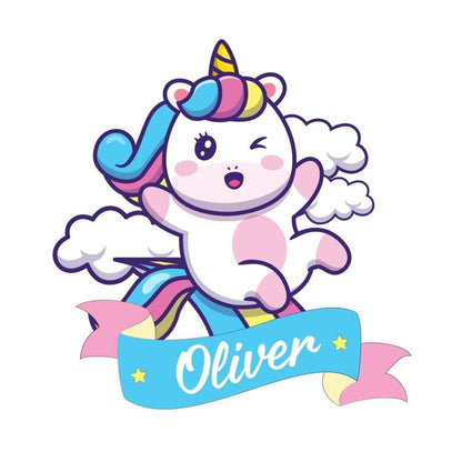 Personalised Unicorn Wall Decal, Kids Bedroom Name Sticker