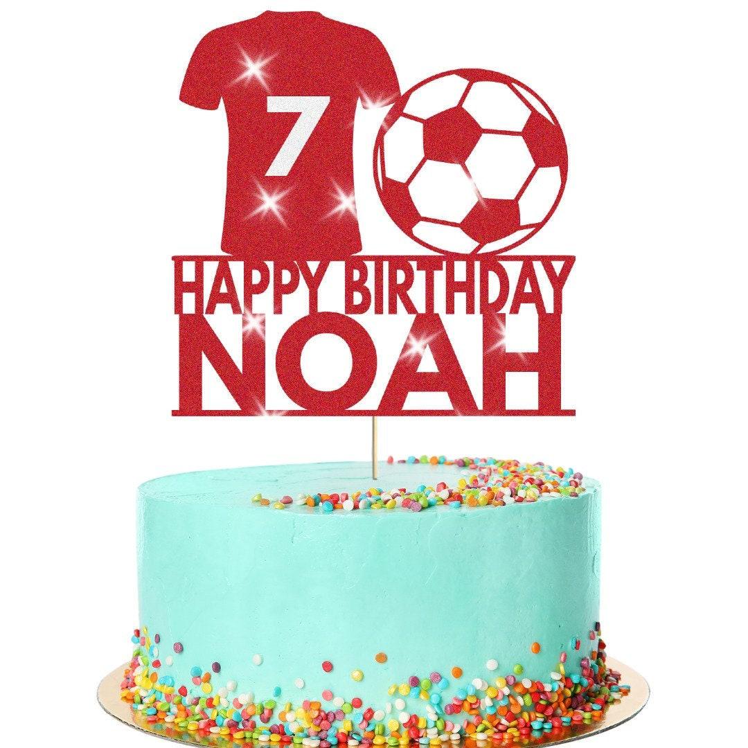 Custom Football Shirt Birthday Cake Topper Personalised Sports Party Decoration