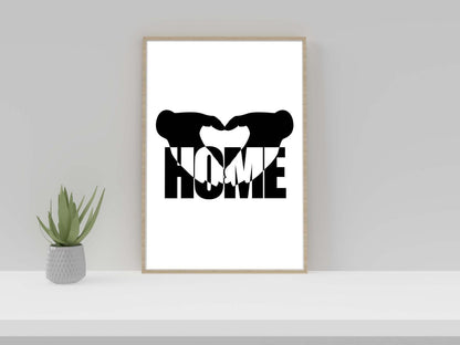 Love Home Heart Inspirational Positive Quote Poster Art Print Wall