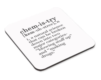 Chemistry Definition Mug & Coaster Set Funny Birthday Christmas Coffee Tea Gift