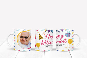 Personalised Happy Retirement Mug & Coaster Gift Set Retiring Leaving Keepsake