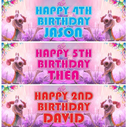 2x Personalised Llama Birthday Banner: Kids Party Decoration