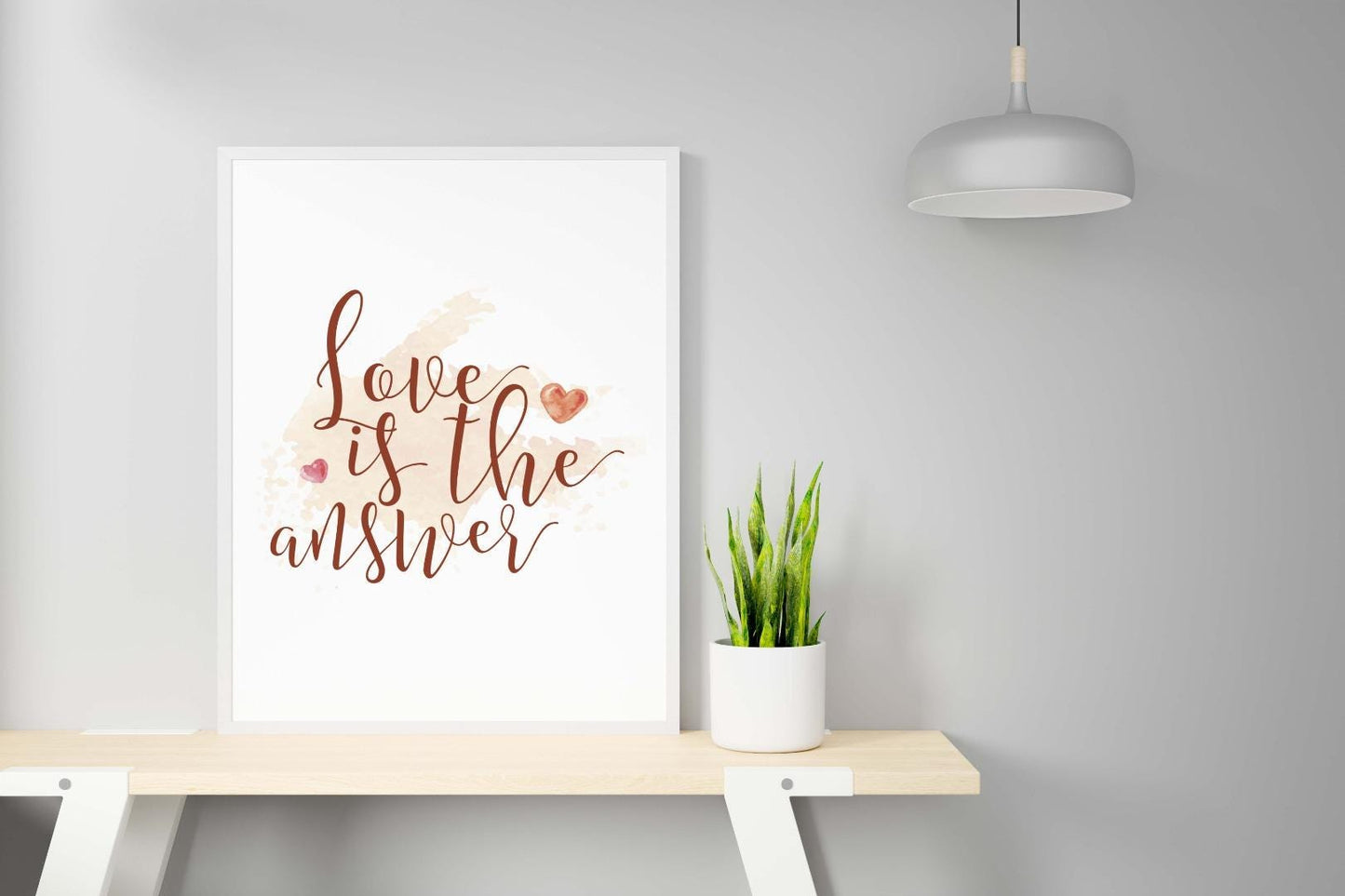 Love Is The Answer Inspirational Positive Thoughts Quote Poster Wall