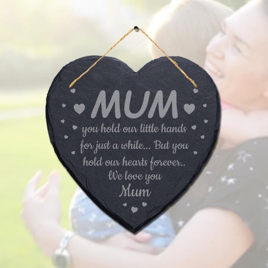 We Love You Mum Pretty Butterfly Design Slate Hanging Ideal Mothers Day Sign