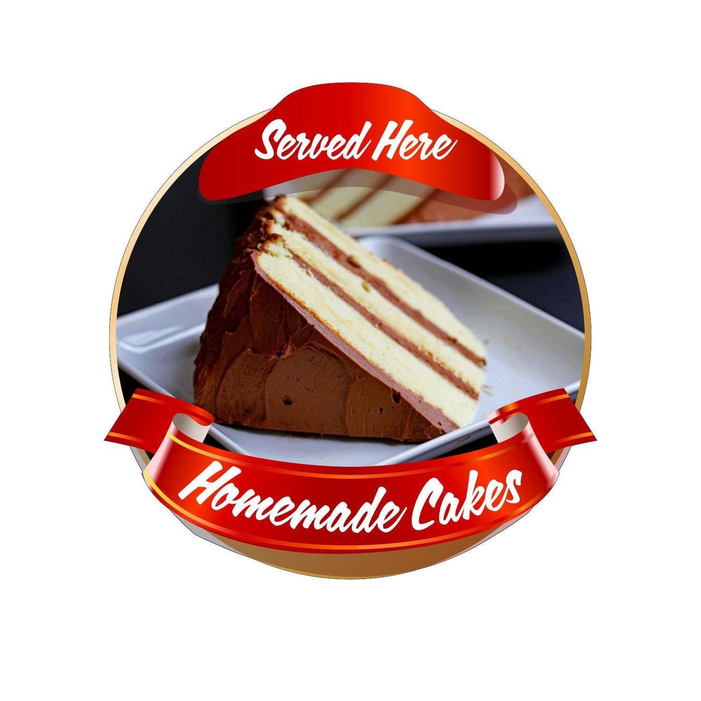 Homemade Cakes Takeaway Window Van Cafe Shop Restaurant Sticker Sign Decal