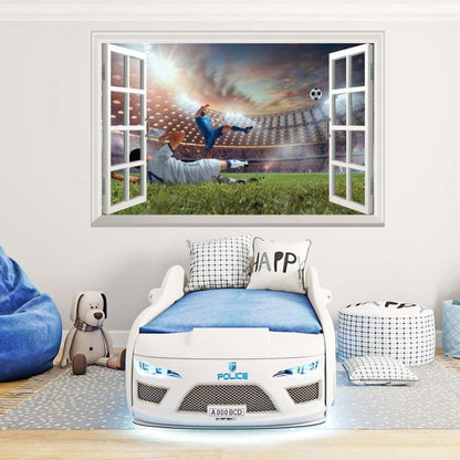 Football Stadium 3D Wall Sticker: Boys Sports Decor