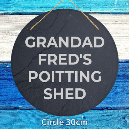 Personalised Slate Plaque Sign Shed Garden Laser Engraved Stone