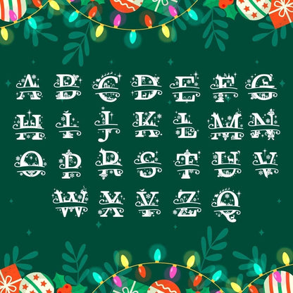 Personalised Christmas Bauble Any Name Monogram Xmas Tree Hanging Decoration Gift